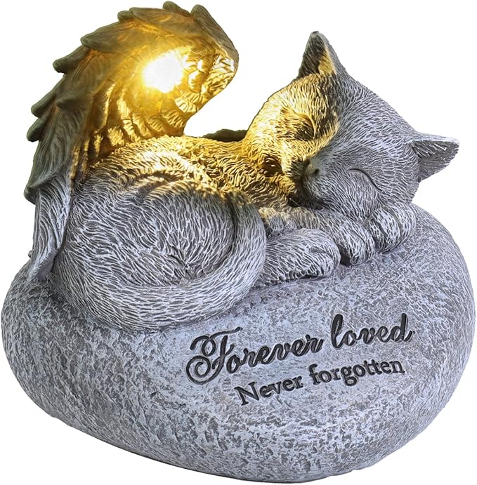 Cat Memorial Gifts for Loss of Cat,Pet Sympathy Gift,is Placed in The Outdoor Garden or Tombstone Loss of Pet Sympathy Gift