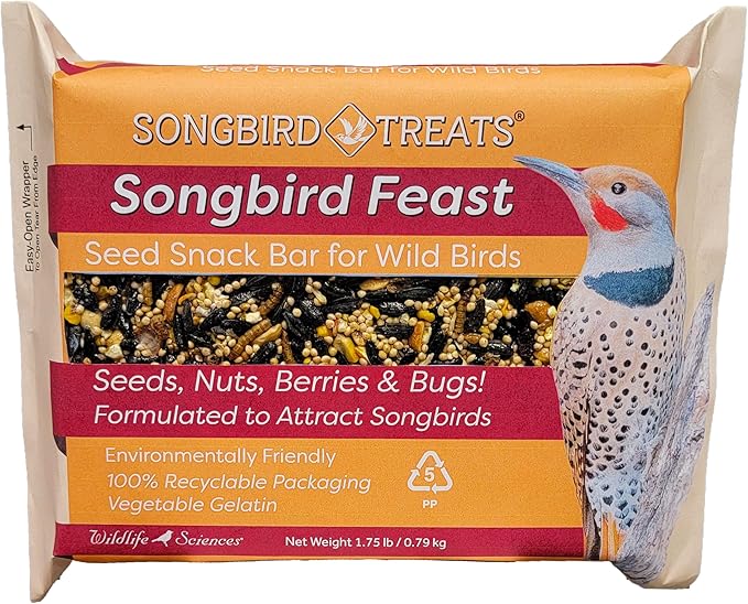 Songbird Feast Large Seed Cakes | 1.5-2 lb Large Bird Seed Cakes for Wild Birds