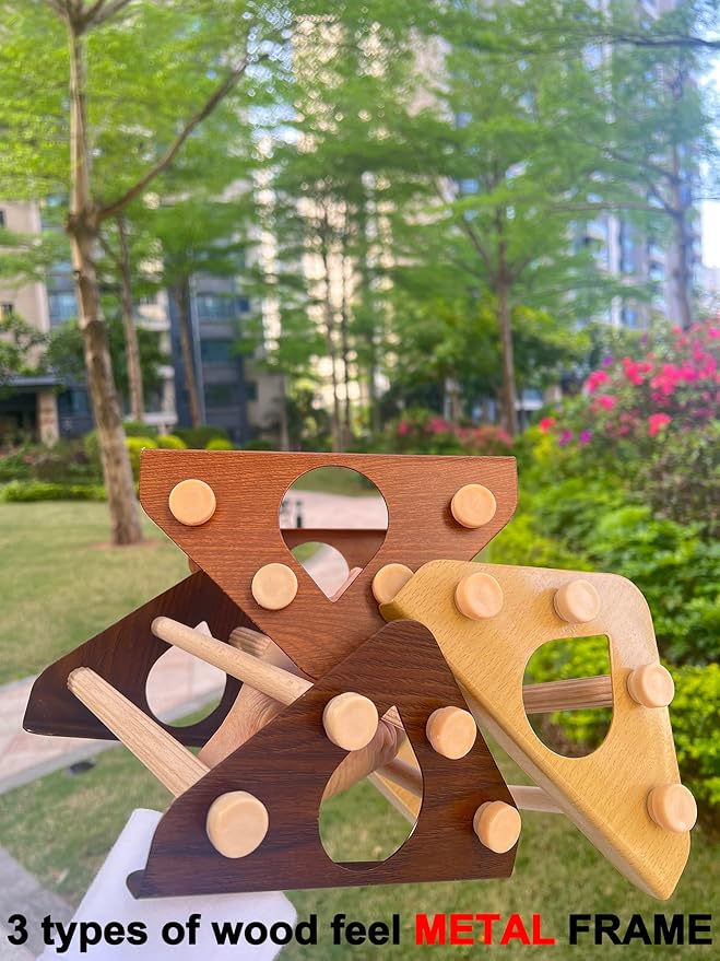 Baby Chick Perch, Durable Metal Stand with Natural Wooden Roosting Bars for coop and brooder, Training Chicken Roosting Perches for Mini Baby Chicks, Easy to Assemble, Fun Toys