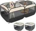 2-in-1 Pop Up Cat Playpen, Detachable into 2 Separate Pens with Additional Doors, Assembly-Free Portable Dog Crates Pet Pen Tent Kennel Kitten Puppy Enclosure Cage Indoor Outdoor Foldable Condo(M)
