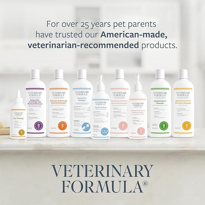 Veterinary Formula Clinical Care Hot Spot & Itch Relief Medicated Spray, 8oz – Easy to Use Spray for Dogs & Cats – Helps Alleviate Sensitive Skin, Scratching, and Licking of Coat (1 Pack)