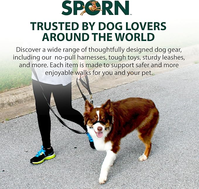 SPORN Head Dog Halter, Black, Large
