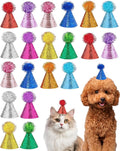 PET SHOW 20 Pack Mini Small Dog Hats Cat Birthday Party Hat Rabbit Hats for Holiday Wedding Puppies Kittens Costume Accessories