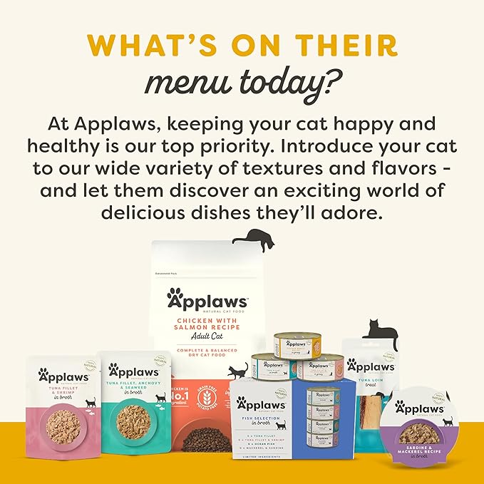 Applaws Natural Wet Cat Food in Broth, Limited and Natural Ingredients, High Protein with No Artificial Additives, Chicken Breast & Duck in Broth (10 x 2.12 oz Easy-Open Cups)