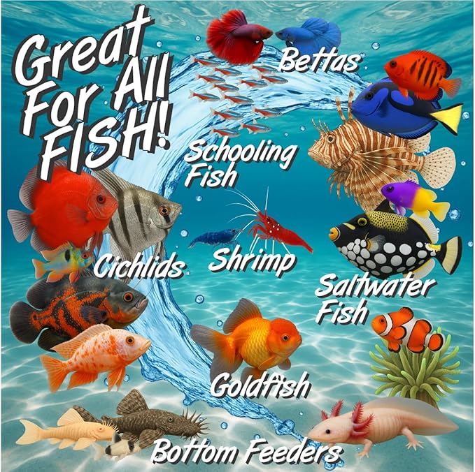 Super Cichlids Freeze Dried Blackworms with Color Boost - Great for Tropical & Marine Aquariums - High Protein, No Preservatives - Live Blackworms Replacement (25 Grams)
