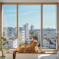 Cat Netting Balcony, Wire-reinforced Cat Net, Bite and Tear-resistant, UV and Weather-resistant, Balcony Cat Anti-Fall Netting for Pets, Cat Protection Net for Windows Patio Balcony - 10x13ft/4x3m