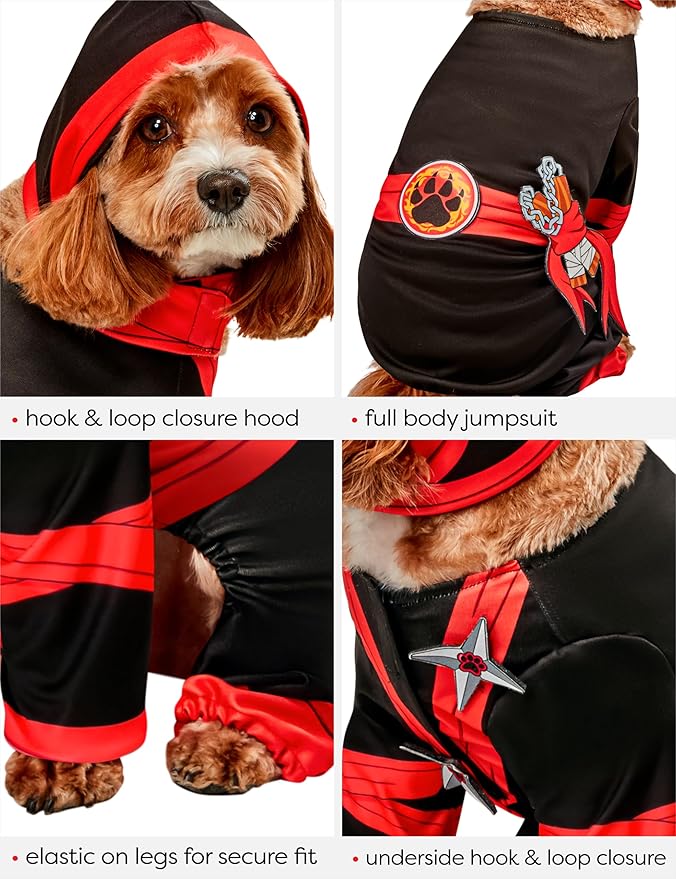 Rubies Ninja Pet Costume for Dogs or Cats, Medium
