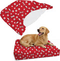 DUKE&LEFTY PetBed Slipcover-USA Company-Stretch Soft Petbed Cover-Universal-Easy to Remove (Zipper Free)-Christmas/Large