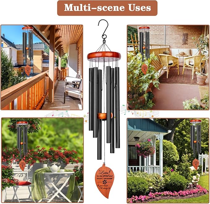 Pet Loss Gifts, 28'' Dog Memorial Wind Chimes, Loss of Dog Sympathy Gift, Pet Loss Passing Away Remembrance Bereavement Gift