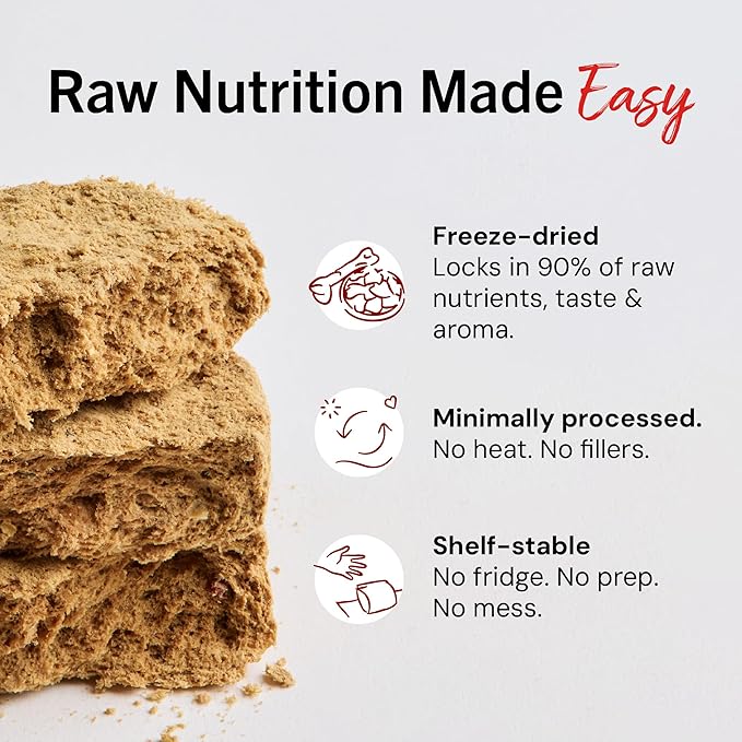Stella & Chewy's Freeze-Dried Raw Dinner Patties - Simply Venison Recipe - High Protein Grain-Free Puppy & Dog Food - Perfect For Picky Eaters - 25 oz