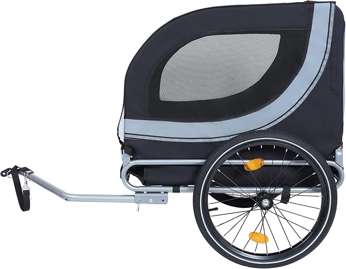 Large Dog Bike Trailer, All-Terrain Pet Carrier, Cargo Carrier, Durable Steel Frame for Travel, Cycling, Outdoor Adventures