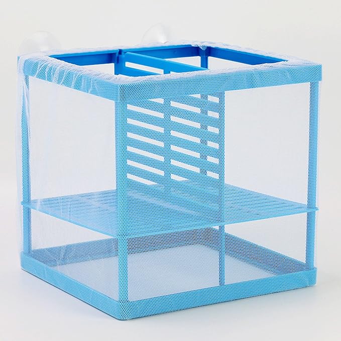 XMHF Fish Tank Aquarium Net Breeder, White Blue