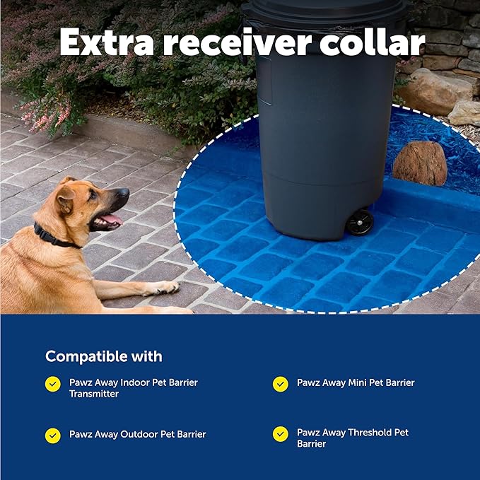 PetSafe Pawz Away Indoor/Outdoor Extra Receiver Collar for Cats and Dogs for Wireless Pet Barrier System