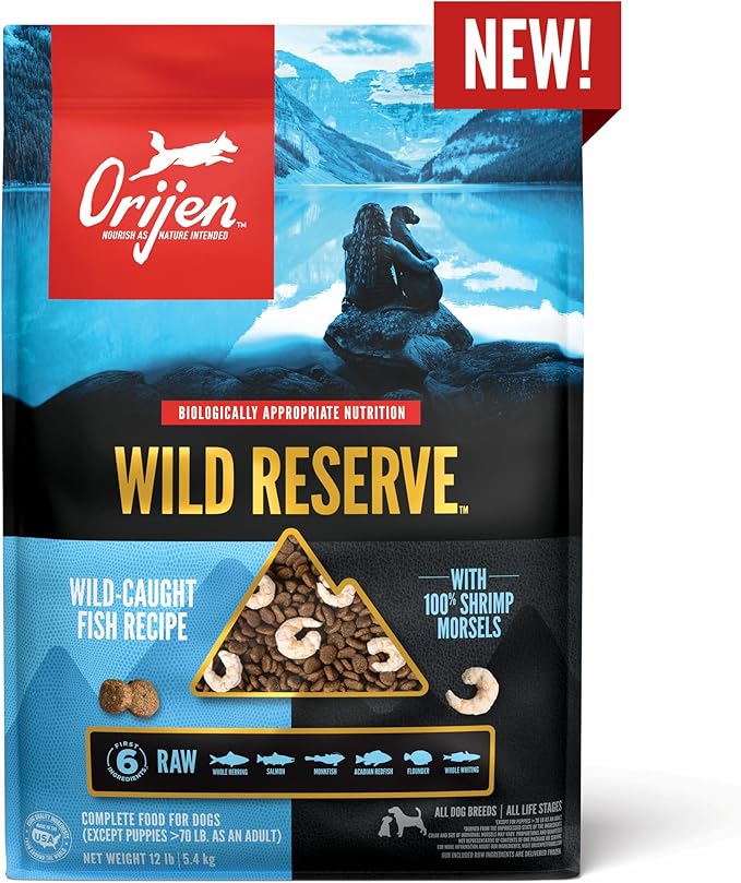 ORIJEN Wild Reserve Dry Dog Food Wild-Caught Fish Recipe 4lb Bag