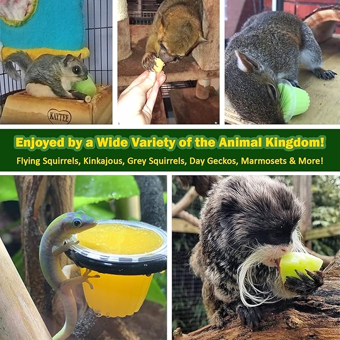 Nectar Pods (Variety 5 Pack) - 40 Calcium-Fortified Jelly Fruit Pods - Sugar Gliders, Marmosets, Squirrels, Parrots, Cockatiels, Parakeets, Birds, Hamsters, Day Geckos, Kinkajous & Other Small Pets…