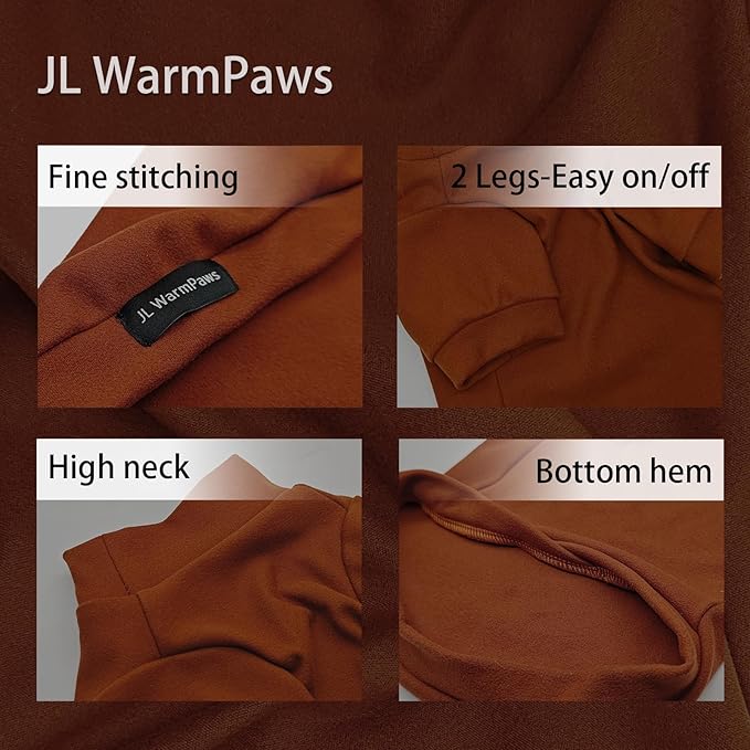 Fleece Sphynx Cat Clothes Soft Hairless Cat Clothes Pullover Cat Sweater for Chihuahua All Season Light and Warm Kitten Cloth for Cats Only Puppy Clothes Small Dog Sweater (Orange, M)