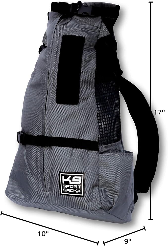 K9 Sport Sack Trainer - Small, Iron Gate - Ideal for Dogs with 13-16” Back Length - Backpack-Style Training Carrier - Meant for Quick, Non-Strenuous Activities