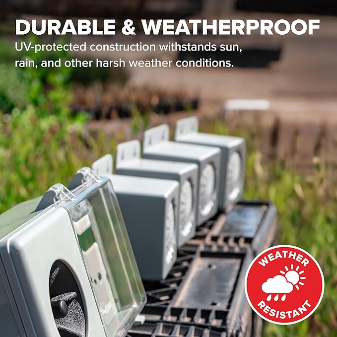 Bird B Gone - MMSONIC-SP2 Sonic Satellite Speakers - Amplifies Sonic Bird Deterrent Coverage - Boosts Area Protection by 2 Acres - Weatherproof - Easy Setup - for Bird Chase Units