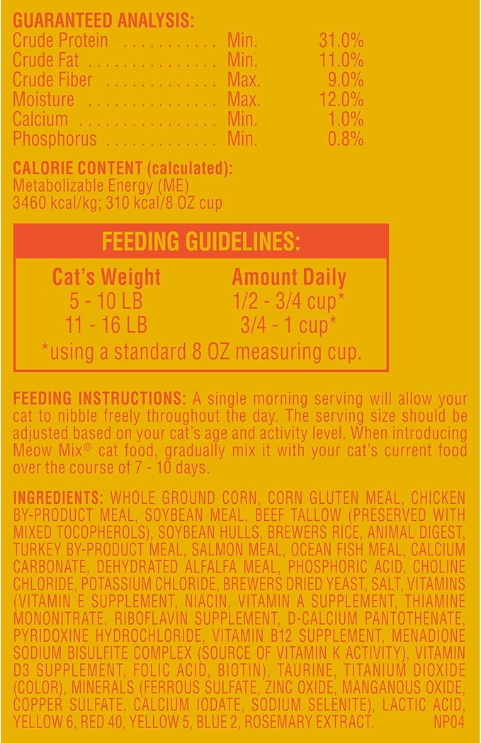 Meow Mix Indoor Health Dry Cat Food, 6.3 Pound Bag