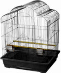 Kings Cages Model ES 2521 T Triple Top Bird Cage 25" x 21" x 30" Powder-Coated Non-Toxic Spacious Cage for Cockatiels Finches Parakeets Canaries and Similar Breeds (Black)