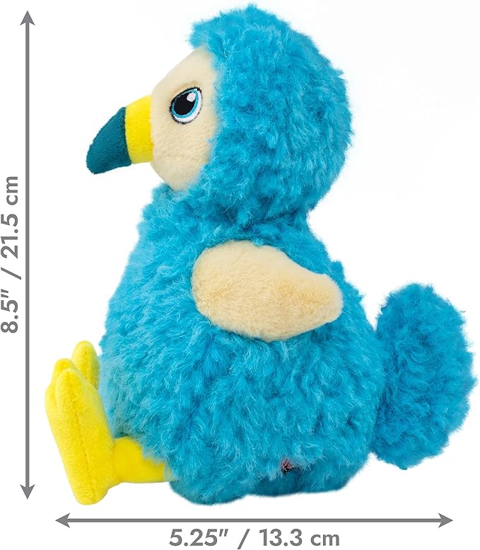 KONG Toughz Durable Plush Dog Toy - Long-Lasting Soft Chew Toy for Aggressive Chewers, Safe & Interactive for Dogs (Dodo)