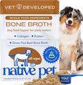 Native Pet Bone Broth for Dogs and Cats - Made with Real Beef Bone Broth, Dog Food Toppers for Picky Eaters- Provides Extra Hydration & Nutrition for Joint Strength, Immunity & Heart Health-192 Scoops
