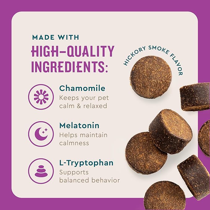 VetIQ Calming Support Supplement,Calming Chews for Dogs Help Manage Stress and Promote Relaxation,Anxiety Relief for Dogs,Made in The USA,120 Count (Pack of 2)