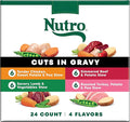 Nutro Natural Choice Cuts in Gravy Wet Dog Food, Grain Free Dog Food Wet Turkey, Chicken, Lamb, Beef Recipes Variety Pack, 3.5 oz. Trays (24 Count, Pack of 1)