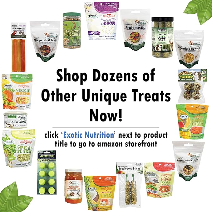 Agave Sticks (8 Straws) - Natural Organic Agave Nectar Straws - Sweet Treat for Small Animals - Sugar Gliders, Marmosets, Parrots, Canaries, Finches, Parakeets, Cockatiels, Other Birds
