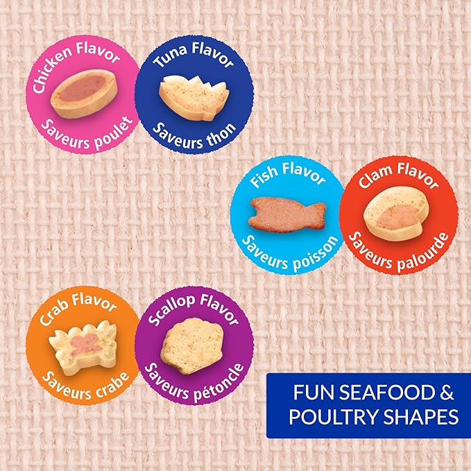 INABA Juicy Bites Grain-Free, Soft, Moist, Chewy Cat Treats with Vitamin E and Green Tea Extract, 0.4 Ounces per Pouch, 3 Pouches Total, Scallop and Crab Flavor
