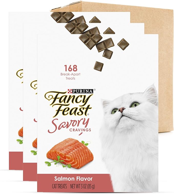 Purina Fancy Feast Limited Ingredient Cat Treats, Savory Cravings Salmon Flavor - 9 oz. Box