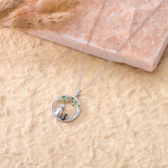 KZX Cat/Dog/Phoenix/Eagle/Whale/Shark/Puffin/Starfish/Chicken/Butterfly/Owl/Bee/Frog/Seahorse Necklace Sterling Silver Animal Pendant Jewelry Gift for Women