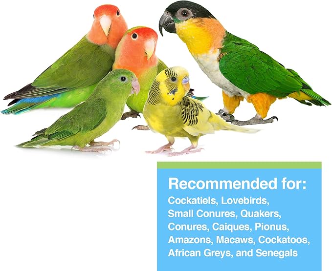 HARI Tropican Bird Food, Hagen Parrot Food with Peanuts & Sunflower Seeds, Parrot Granules for Small Parrots, High Performance 2 mm, 25 lb Bag (packaging may vary)
