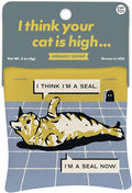 Blue Q Your Cat is High Catnip Toys - Durable Cat Toys for Biting, Premium USA-Grown Organic Catnip, Pet Supplies, 100% Silk-Screened Cotton Pouch w/Funny Kitty Graphics, Cute Cat Birthday Gift