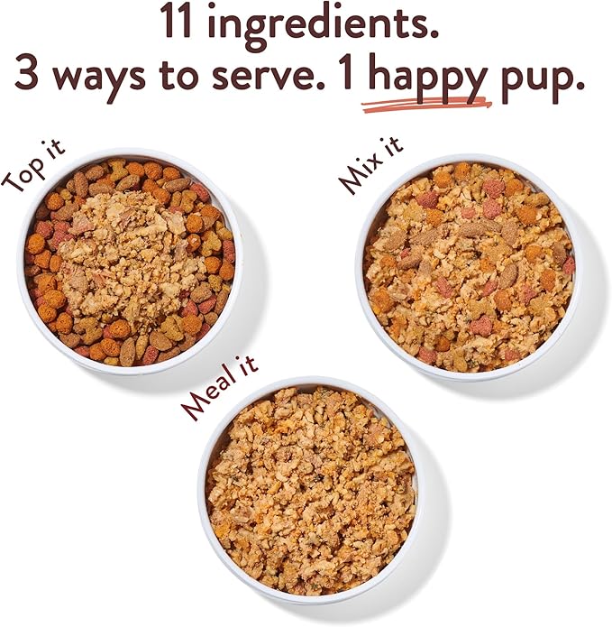 Portland Pet Food Company Fresh Dog Food Pouches - Human-Grade Toppers Wet Pet Meal & Mixers - Gluten-Free Limited Ingredient Tuxedo’s Chicken & Yams - Large & Small Breed Puppy & Senior Dogs - 5 Pack