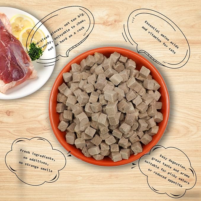 RA NOVA Freeze Dried Cat Treats - 100% Duck Breast Grain Free Raw - Natural Balance Limited Ingredient High Protein Cat Snack 115g/4.1oz - Picky Eater Challenger