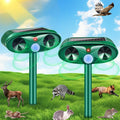 2 Pack 2025 Solar Ultrasonic Animal Repellent Cat Repellent Outdoor,Sonic Fortress Pro Deer Repellent Motion Detection,Waterproof Squirrel Mouse Raccoon Dog Rabbit Deterrent for Garden Yard