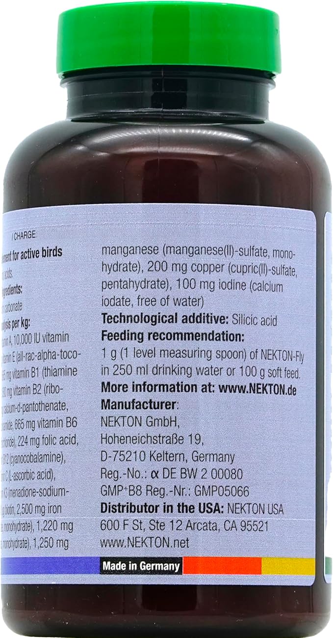 Nekton-Fly Supplement for Active Birds 150g, (5.29oz)
