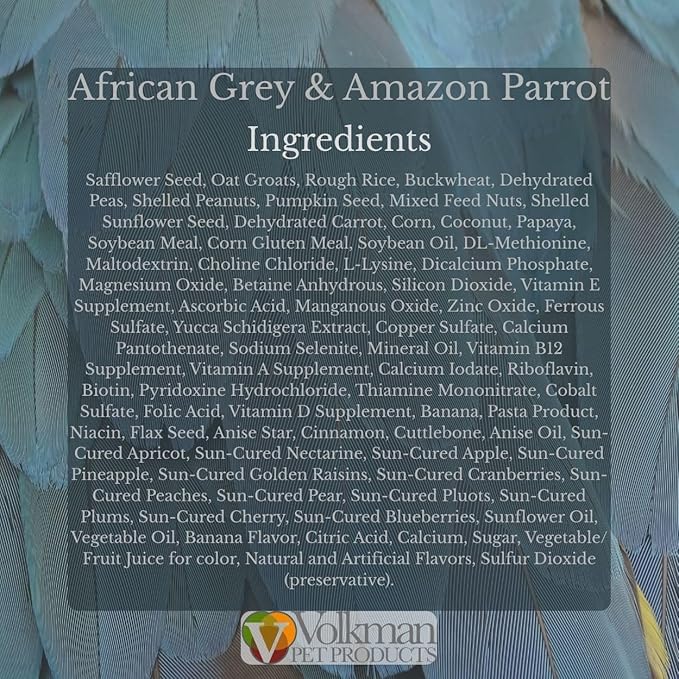 Volkman Avian Science Super African Grey Parrots Bird Food for 4 Lb- 2pack