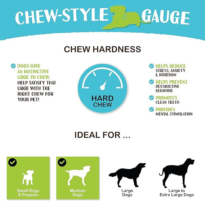Raw Paws Compressed Rawhide Bones for Medium Dogs (10 Pack) - Natural Raw Hides Medium Dogs - Single Ingredient Dog Chews - Dog Bones for Aggressive Chewers