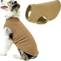 Gooby Stretch Fleece Vest Dog Sweater - Sand, 3X-Large - Warm Pullover Super Stretchy Fleece Dog Jacket for Small to Large Dogs