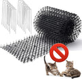 158" x 11.8 "Extra Long Cat Scat Mat with14 Staples, Cat Repellent/Deterrent Outdoor/Indoor Pet Proof Furniture Protector with Spikes Sprickle,Stop Cats & Other Animals from Digging Garden