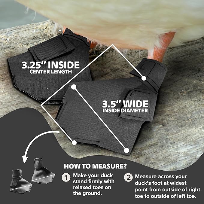 Duck Shoes for Injured Feet – Protective Neoprene Footwear for Ducks, Protective Shoes for Birds with Injured feet, Bumblefoot Relief - Medium, 3.5” Max. Inside Width - Gray