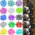 VICTHY 160pcs(16 Colors) Cat Nail Caps Cat Claw Caps Cat Nail Covers with Adhesives and Applicators (Medium)