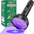 ESCO LITE Blacklight Flashlight 128 LED UV Flashlight, Upgraded Bright 395nm Handheld Ultraviolet Light for Pet Urine Detection, Scorpion Hunting