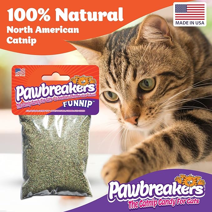 Pawbreakers® Funnip™ – Premium Catnip Treats for Cats & Kittens | Catnip Cat Treats, Fill These Catnips in Toys for Cat, Cats Snacks| No-Stick Fine Grind Catnips - Made in USA