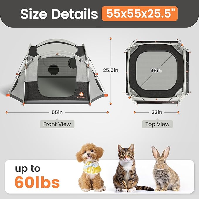 Portable Cat Tent, Removable Pet Playpen for Indoor and Outdoor Use of Puppy and Kitten Play Enclosure Houses