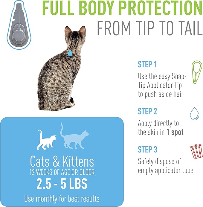 Adams Plus Flea & Tick Spot On for Cats Over 2.5 lbs but Under 5 Pounds 3 Month Supply