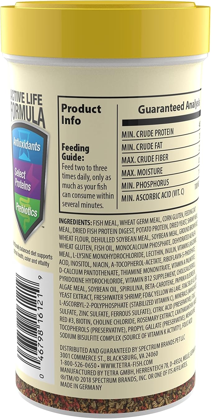 Tetra TetraMin Tropical Granules 3.52 Ounces, Nutritionally Balanced Fish Food (Pack of 2)