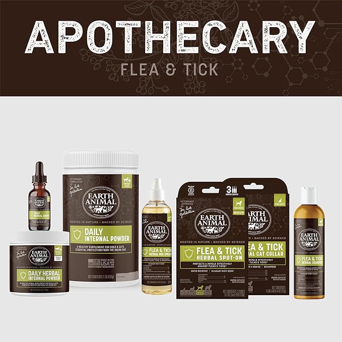 Earth Animal Apothecary Natural Flea & Tick - Herbal Collar for Cats & Kittens - 1 Collar